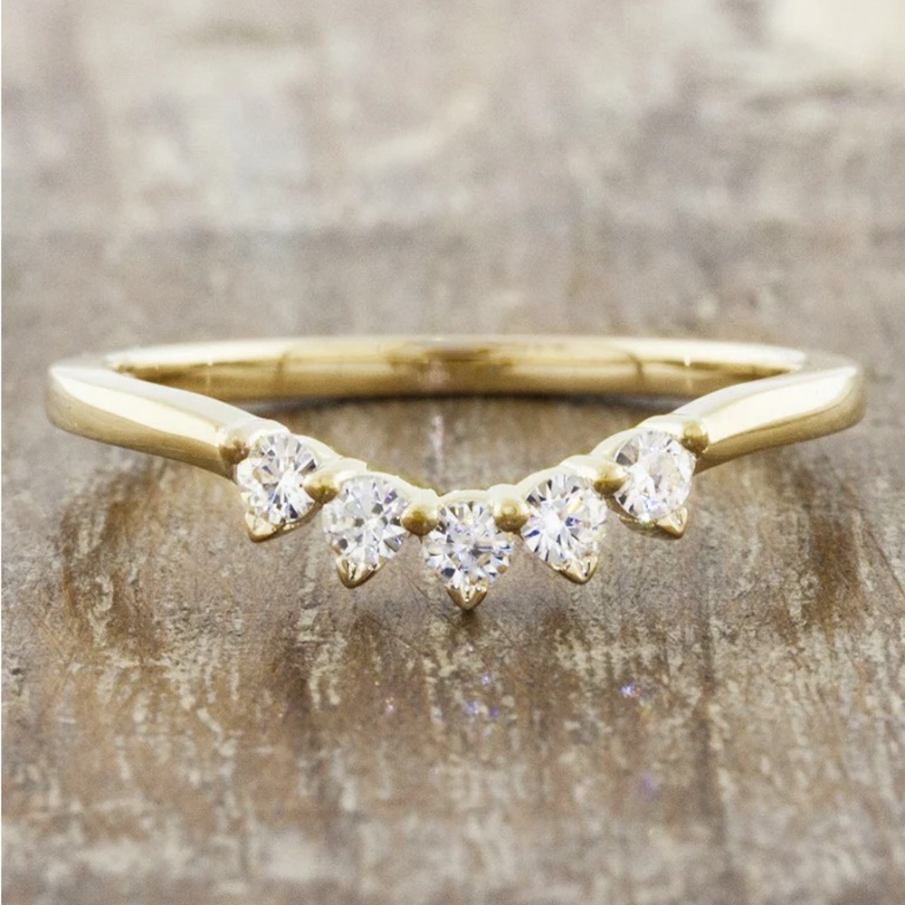Antoinette Contoured Diamond Band